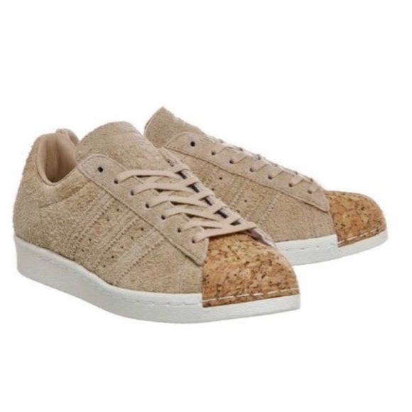 Adidas RETRO SUPERSTAR SHELLTOES | TAN SUEDE W/ CORK SHELL TOES (dead stock) - Picture 3 of 11